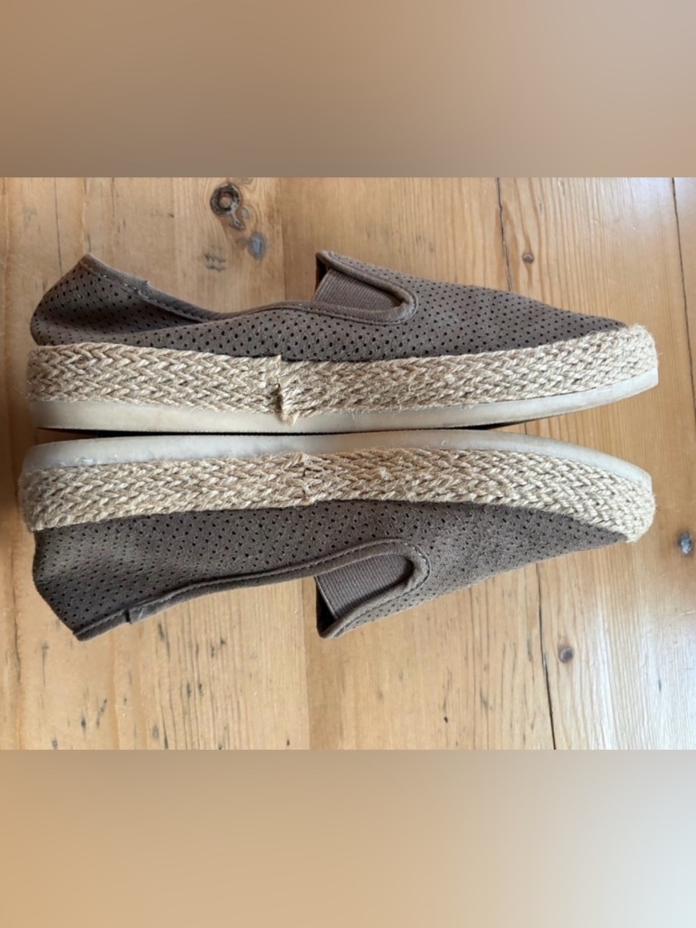 Esprit Nadine taupe espadrilles Size 8 EUC